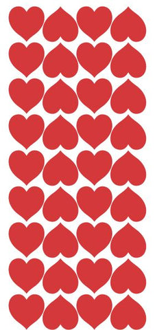 Red Heart Stickers 1" DC20-032