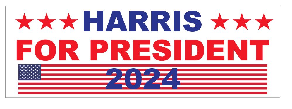 Kamala Harris For President 2024 Bumper Sticker B40