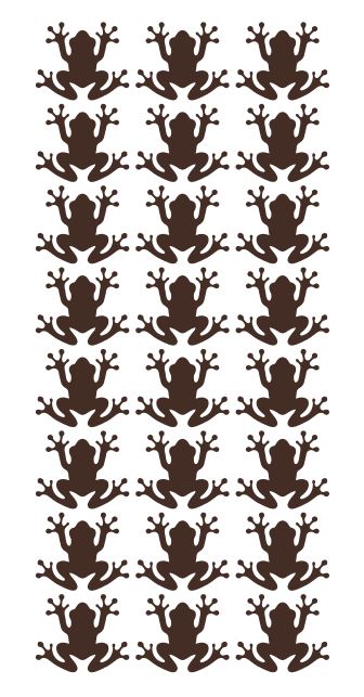 Frog Stickers Sticker Vinyl 1.20" DC34-080 Brown