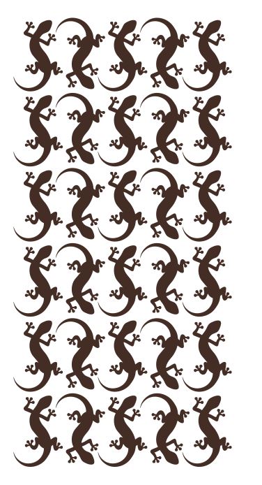 Lizard Stickers Sticker 1-1/4" DC35-080 Brown