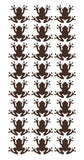Frog Stickers Sticker Vinyl 1.20" DC34-080 Brown