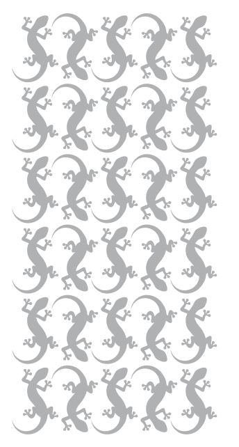 Lizard Stickers Sticker 1-1/4" DC35-090 Matte Silver