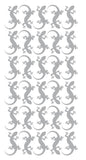 Lizard Stickers Sticker 1-1/4" DC35-090 Matte Silver