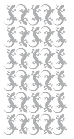 Lizard Stickers Sticker 1-1/4" DC35-090 Matte Silver