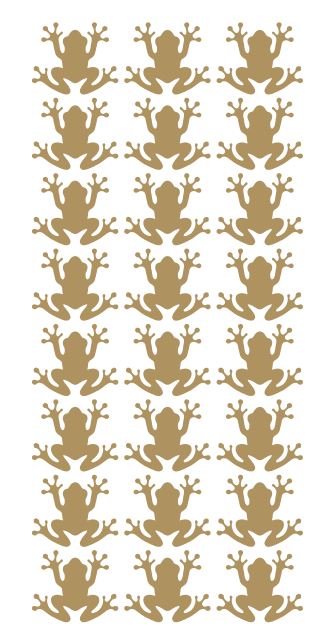Frog Stickers Sticker Vinyl 1.20" DC34-091 Matte Gold