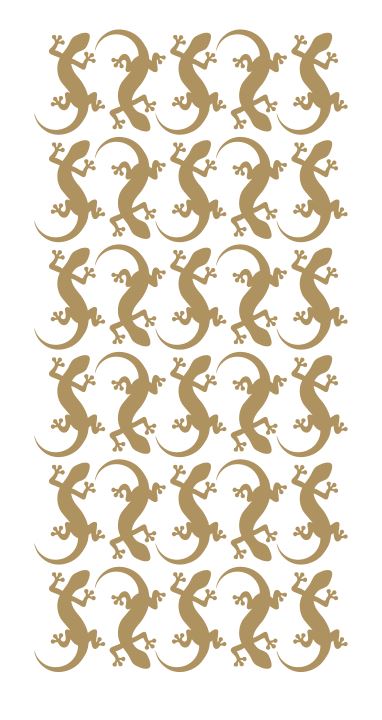 Lizard Stickers Sticker 1-1/4" DC35-091 Matte Gold