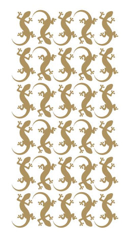 Lizard Stickers Sticker 1-1/4" DC35-091 Matte Gold