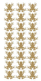 Frog Stickers Sticker Vinyl 1.20" DC34-091 Matte Gold