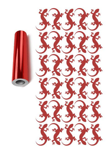 Lizard Stickers Sticker 1-1/4" DC35 Chrome Red
