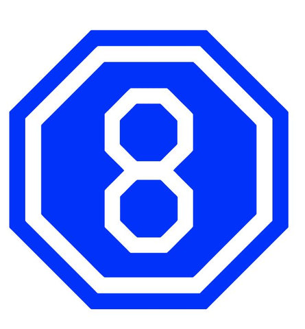 8th VIII Corps Military Sticker Decal M921
