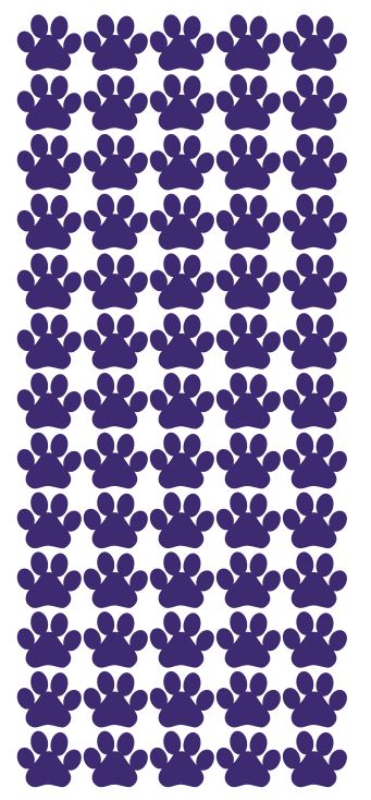Purple Paw Stickers 3/4" DC15-404