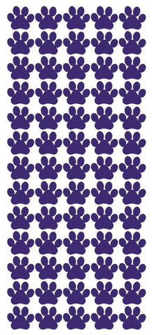 Purple Paw Stickers 3/4" DC15-404