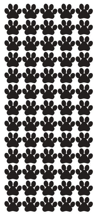 Black Paw Stickers 3/4" DC15-070