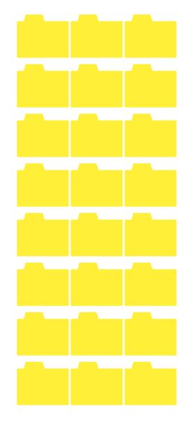 Light Yellow Folder Shaped Stickers 1.2" DC02-1.2-025