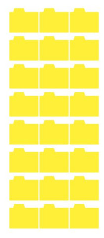 Light Yellow Folder Shaped Stickers 1.2" DC02-1.2-025