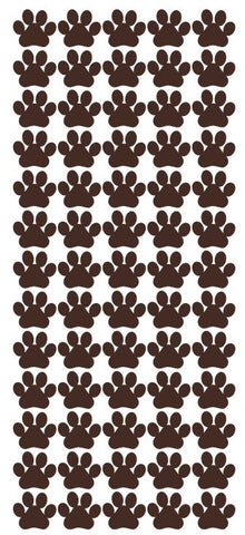 Brown Paw Stickers 3/4" DC15-080