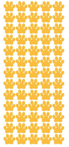 Golden Yellow Paw Stickers 3/4" DC15-019