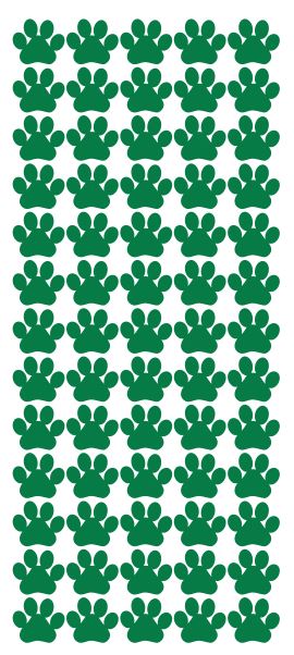 Green Paw Stickers 3/4" DC15-068