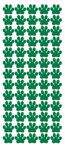 Green Paw Stickers 3/4" DC15-068