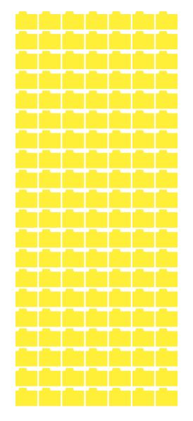 Light Yellow Folder Shaped Stickers Sticker 1/2" DC02-.05-025