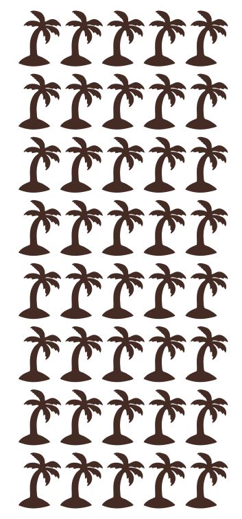 Brown Palm Tree Stickers 1" DC11-080