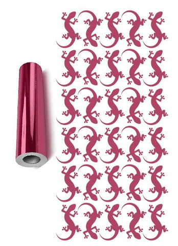 Lizard Stickers Sticker 1-1/4" DC35 Chrome Pink