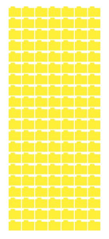 Light Yellow Folder Shaped Stickers Sticker 1/2" DC02-.05-025