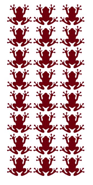 Frog Stickers Sticker Vinyl 1.20" DC34-312 Burgundy