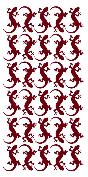 Lizard Stickers Sticker 1-1/4" DC35-0312 Burgundy
