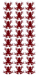 Frog Stickers Sticker Vinyl 1.20" DC34-312 Burgundy