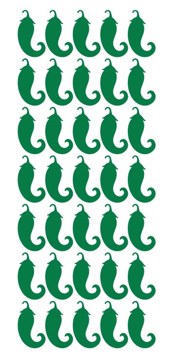 Green Chili Pepper Stickers  Sticker 1-1/4" DC03-068