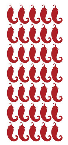 Red Chili Pepper Stickers  Sticker 1-1/4" DC03-032