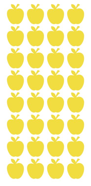 Yellow Apples Stickers 1" DC04-025