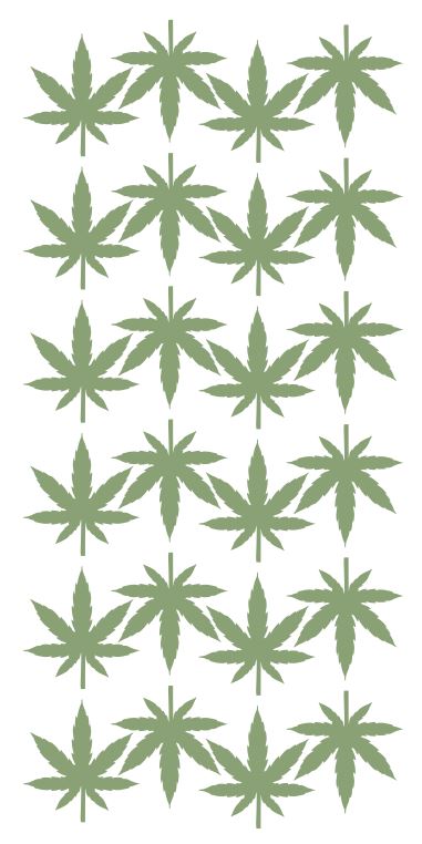 Marijuana Cannabis Weed Pot Stickers 1-1/4" DC06