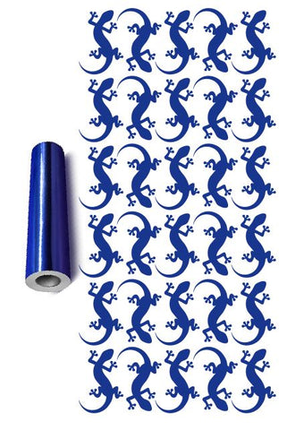 Lizard Stickers Sticker 1-1/4" DC35 Chrome Blue