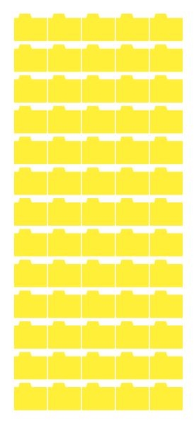 Light Yellow Folder Shaped Stickers Sticker 3/4" DC02-.75-025