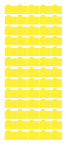 Light Yellow Folder Shaped Stickers Sticker 3/4" DC02-.75-025