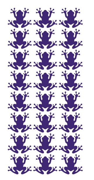 Frog Stickers Sticker Vinyl 1.20" DC34-404 Purple