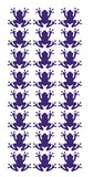 Frog Stickers Sticker Vinyl 1.20" DC34-404 Purple