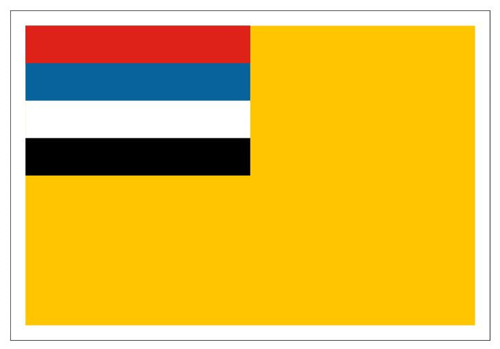 Manchukuo Vinyl International Flag DECAL Sticker MADE IN THE USA F726