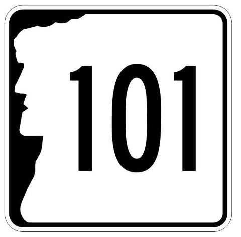 New Hampshire Route 101 Sticker Decal R7205 Highway Sign