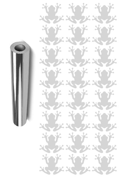 Frog Stickers Sticker Vinyl 1.20" DC34 Chrome Silver