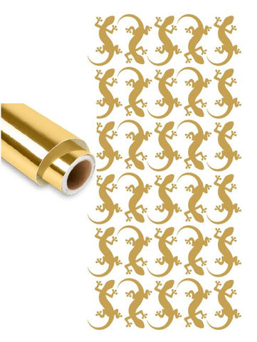 Lizard Stickers Sticker 1-1/4" DC35 Chrome Gold