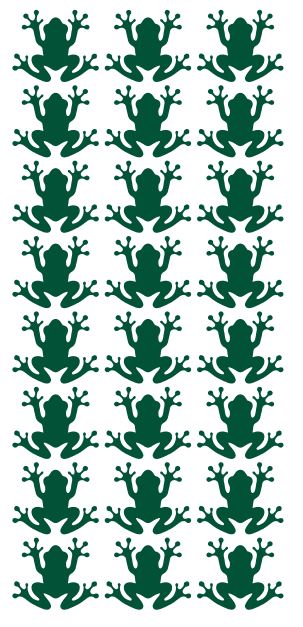 Frog Stickers Sticker Vinyl 1.20" DC34-613 Dark Green