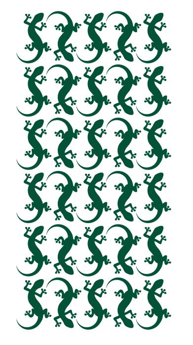 Lizard Stickers Sticker 1-1/4" DC35-613 Dark Green