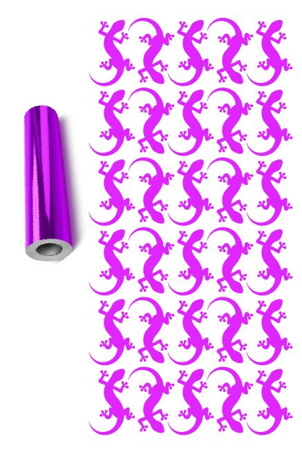 Lizard Stickers Sticker 1-1/4" DC35 Chrome Purple