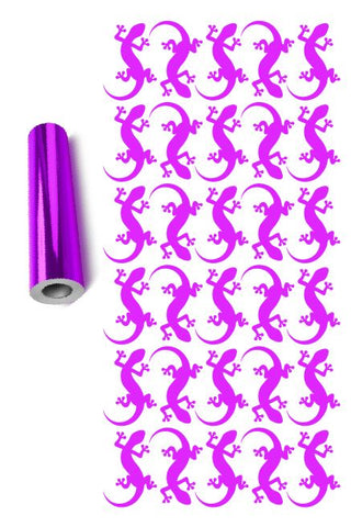 Lizard Stickers Sticker 1-1/4" DC35 Chrome Purple