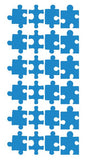Puzzle Stickers Sticker Vynil 1-1/4" DC39-053 Medium Blue