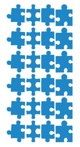 Puzzle Stickers Sticker Vynil 1-1/4" DC39-053 Medium Blue