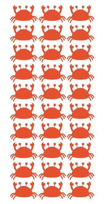 Crab Stickers Sticker Vinyl 1-1/4" DC37-035 Orange